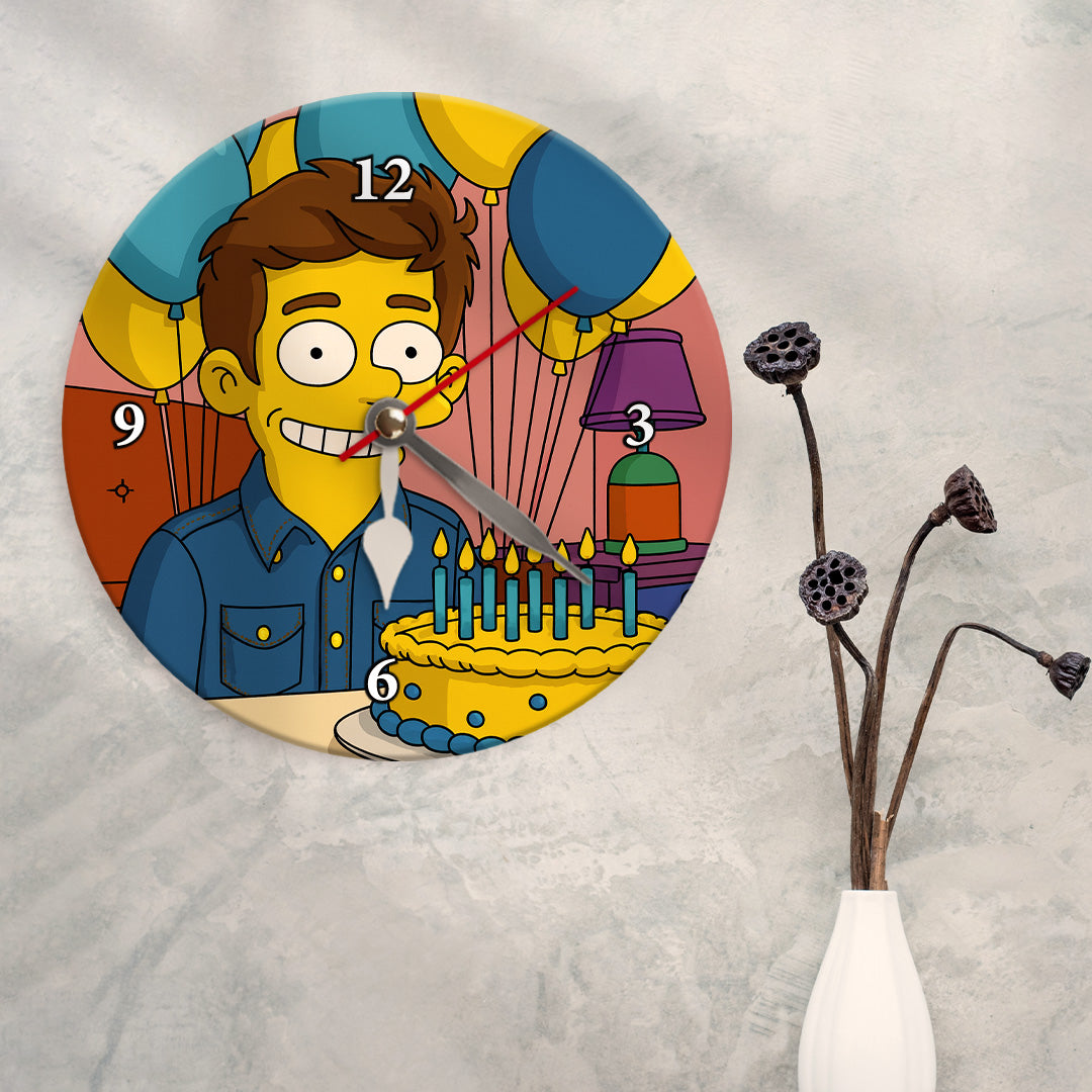 Reloj estilo LOS SIMPSON para Cumpleaños