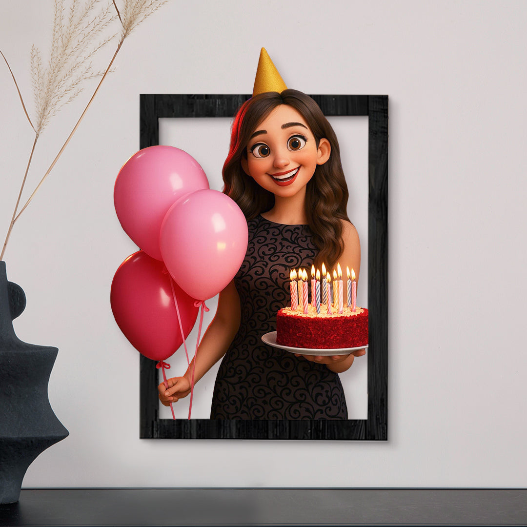 Cuadro dibujos animados CARICATURA para Cumpleaños