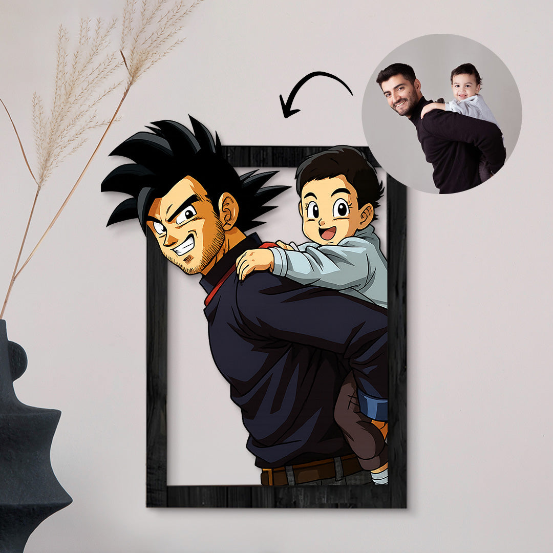 Cuadro dibujos animados DRAGONBALL para Papá