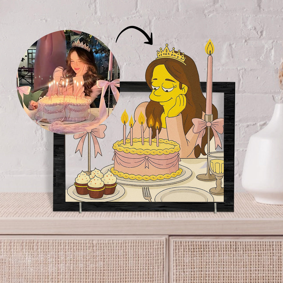 Cuadro dibujos animados LOS SIMPSON para Cumpleaños