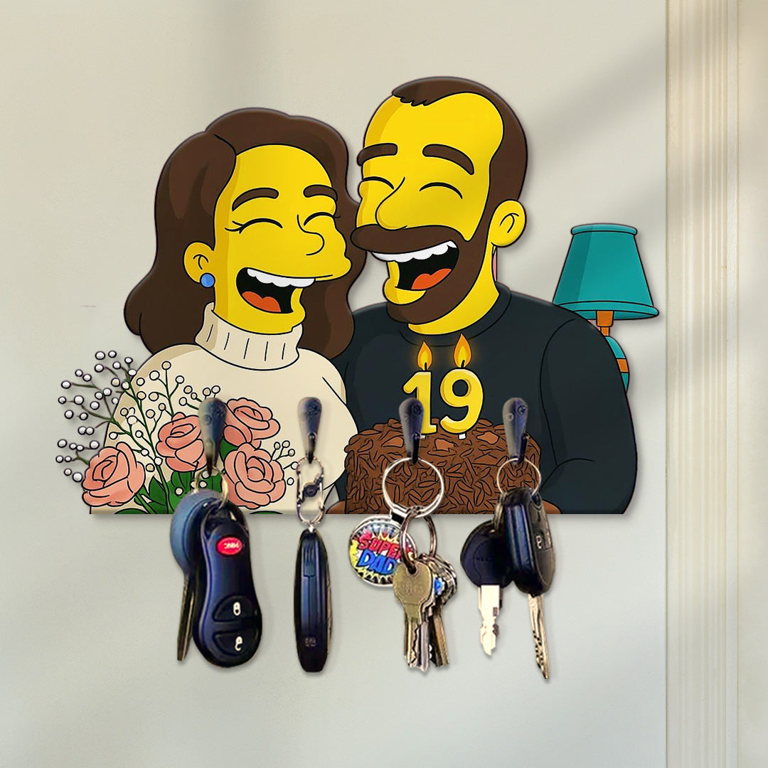 Portallaves estilo LOS SIMPSON para Cumpleaños