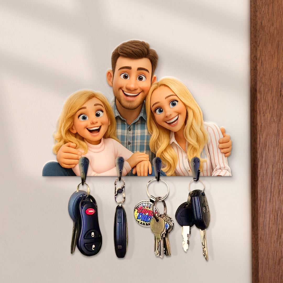 Portallaves estilo CARICATURA para Papá