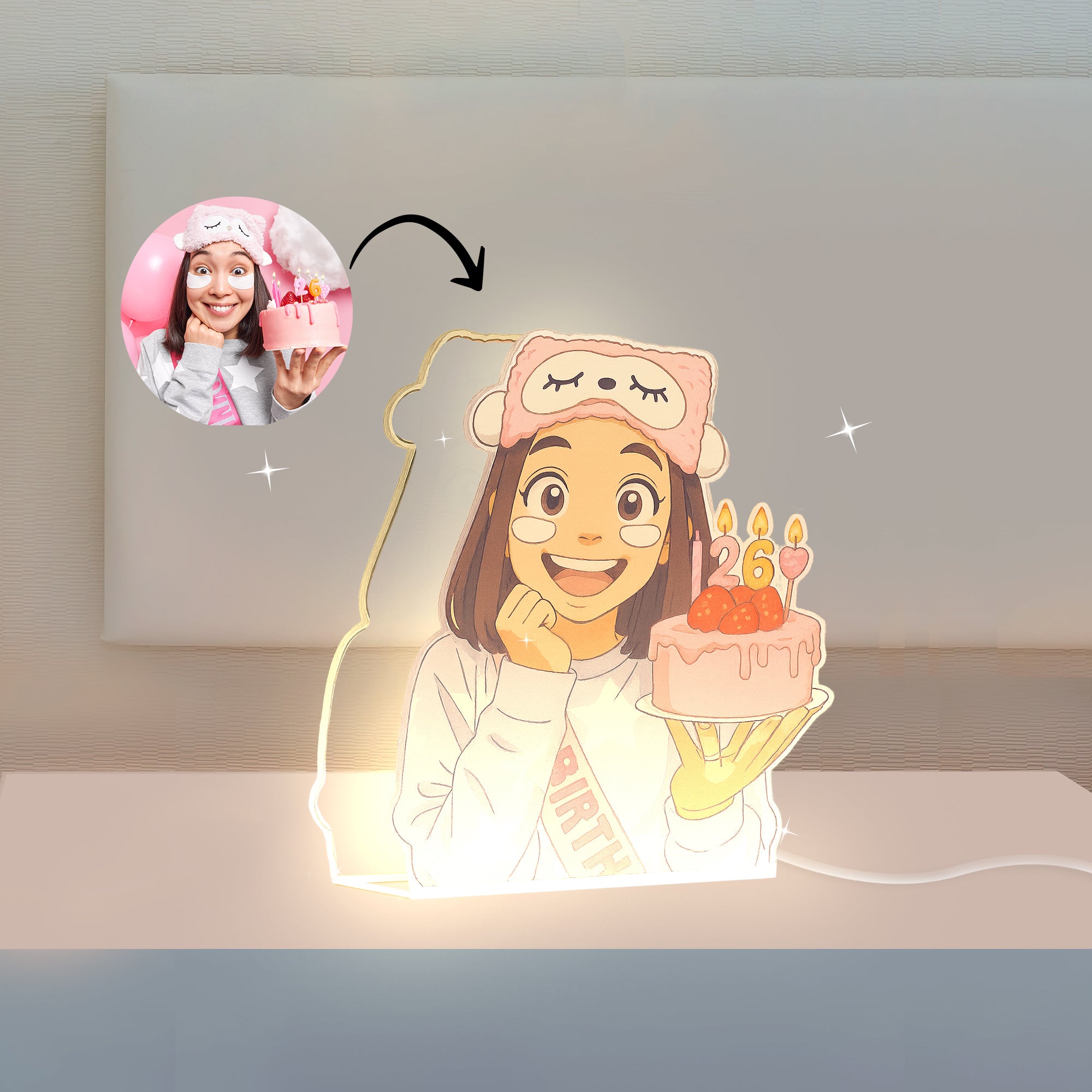 Lámpara GHIBLI Personalizada para Cumpleaños