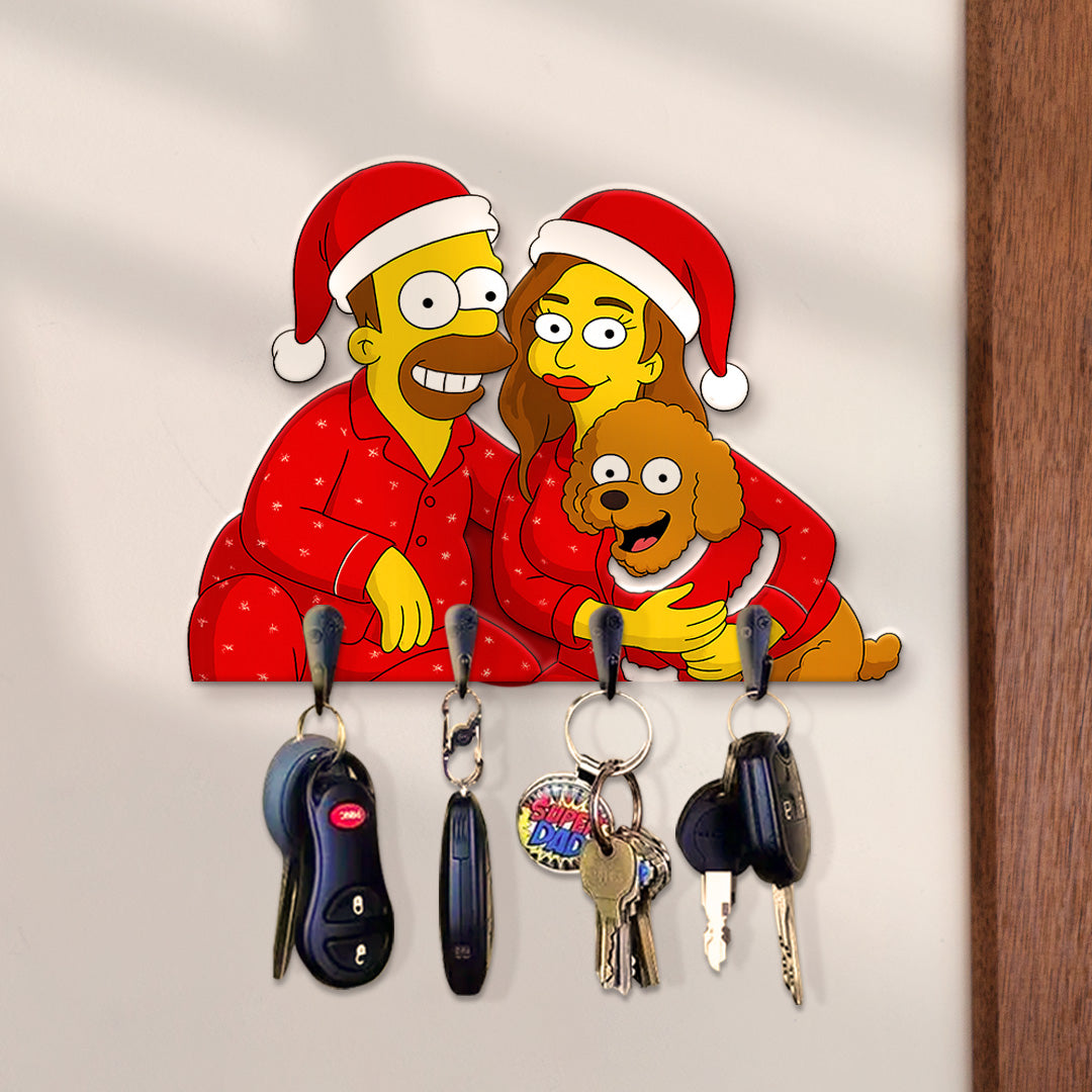 Portallaves estilo LOS SIMPSON para Navidad