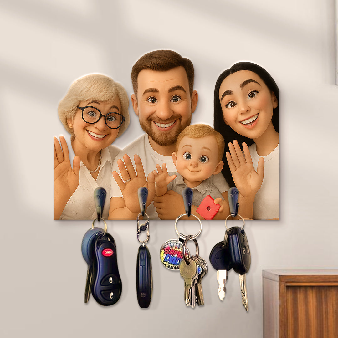 Portallaves estilo CARICATURA para Papá