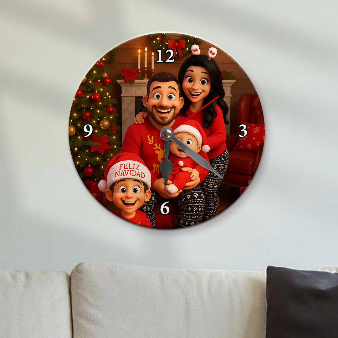 Reloj estilo CARICATURA para Navidad