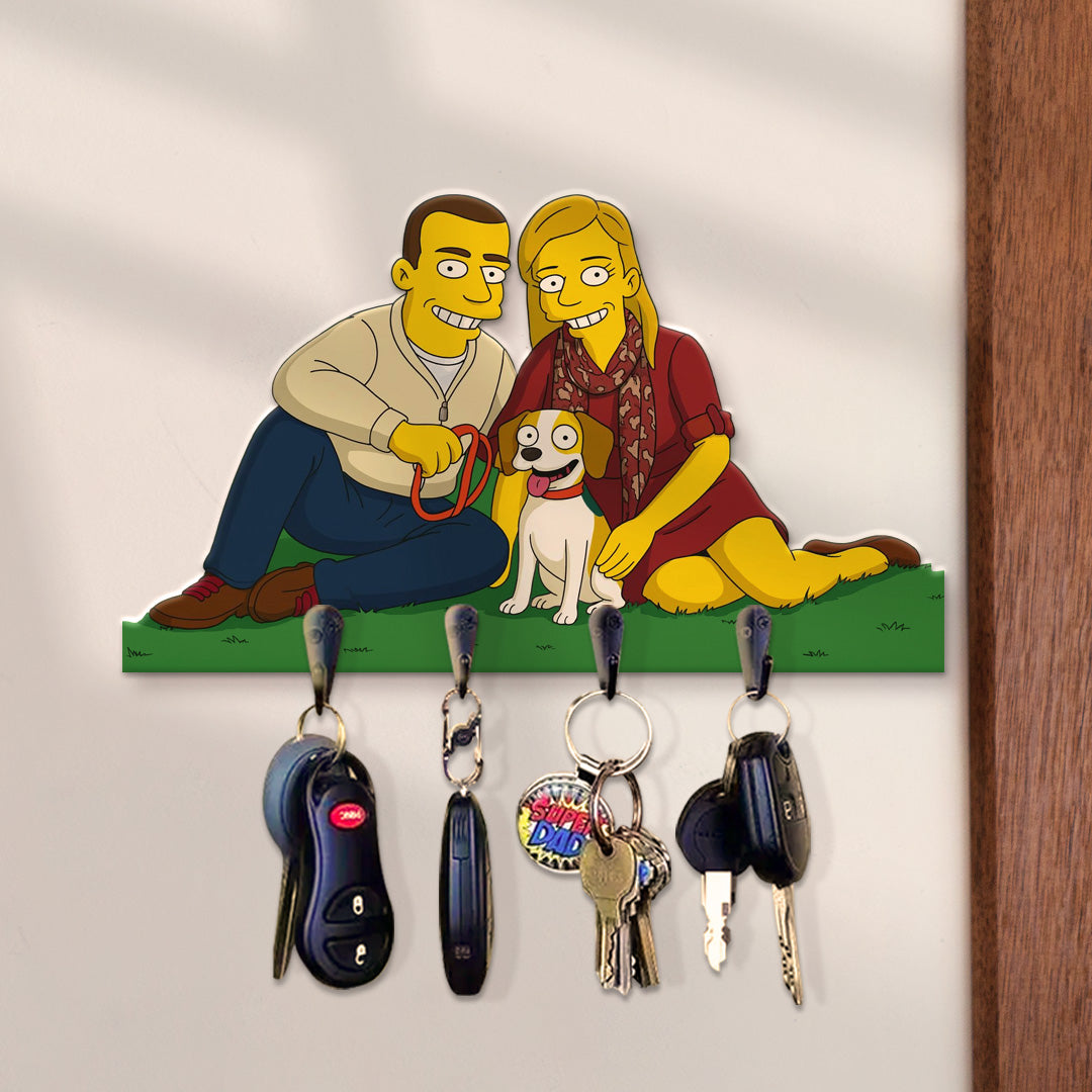 Portallaves estilo LOS SIMPSON para Mascotas
