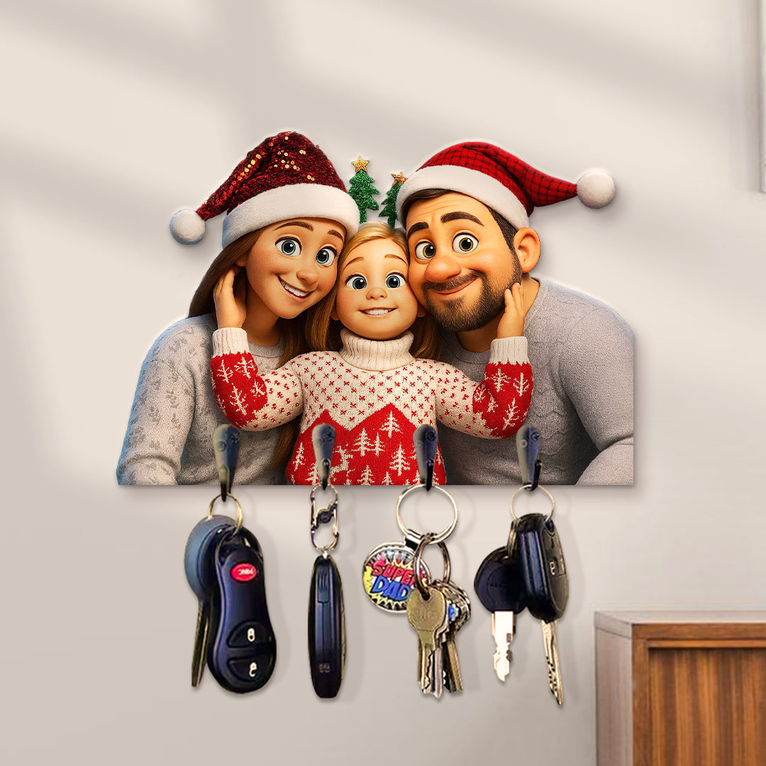 Portallaves estilo CARICATURA para Navidad