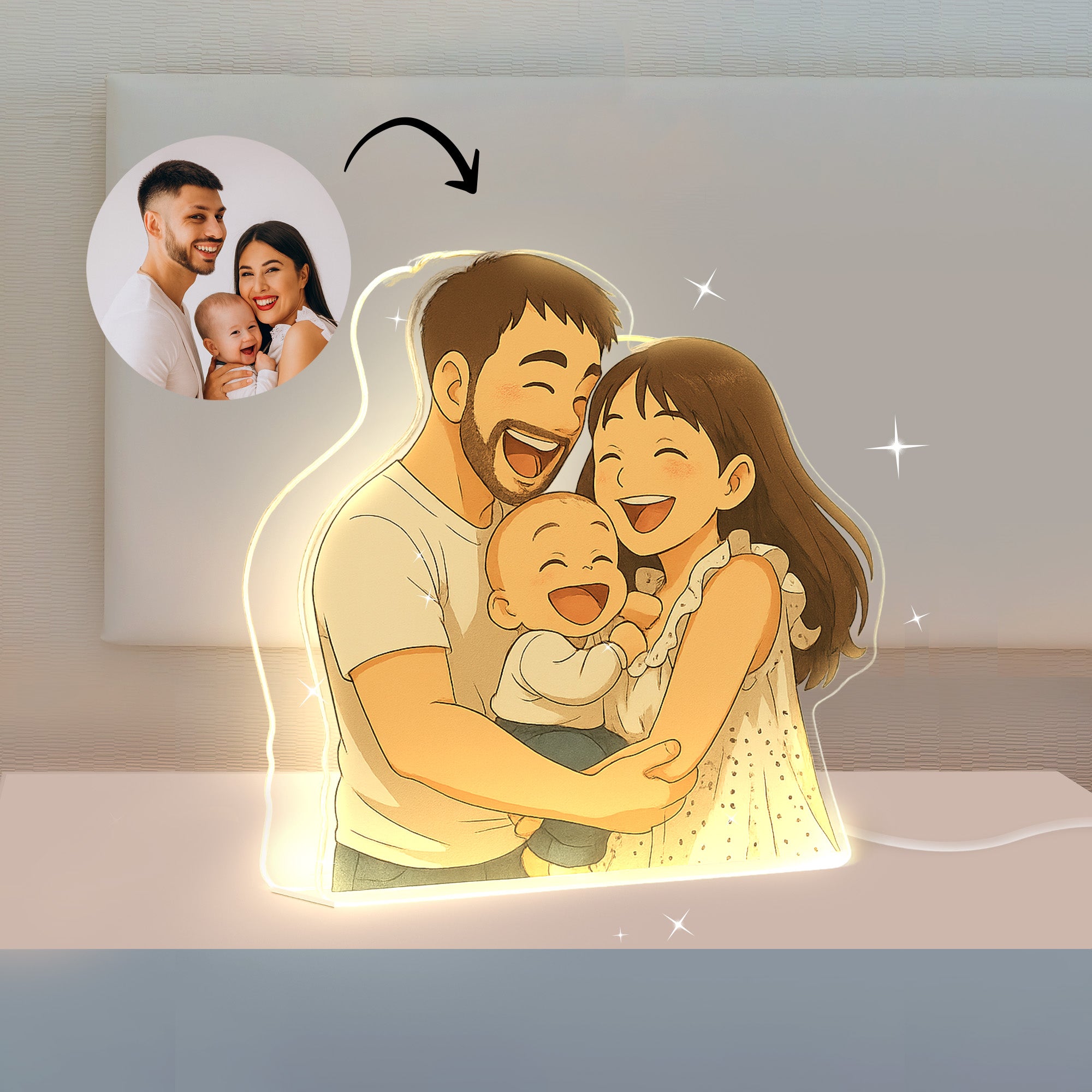 Lámpara GHIBLI Personalizada para Mamá