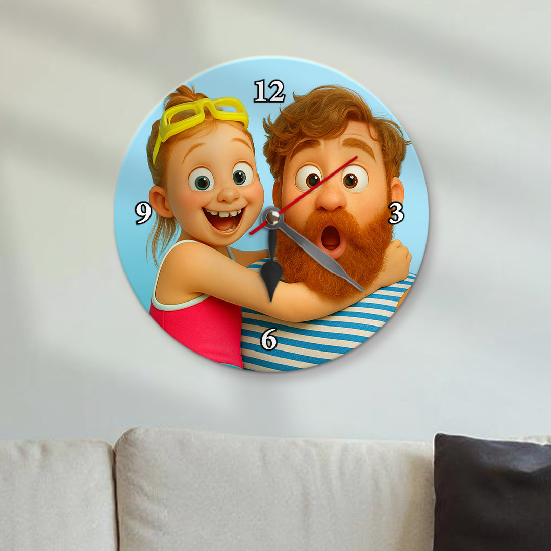 Reloj estilo CARICATURA para Papá