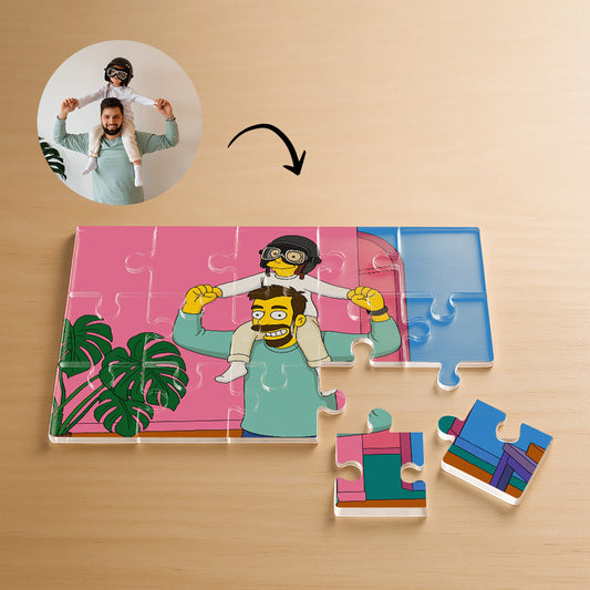 Puzzle estilo LOS SIMPSON para Papá