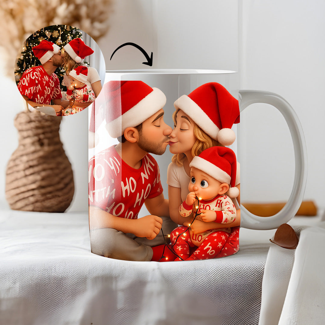 Taza estilo CARICATURA para Navidad
