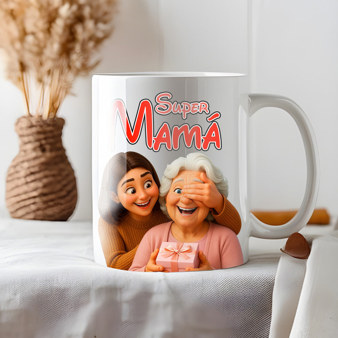Taza estilo CARICATURA para Mamá