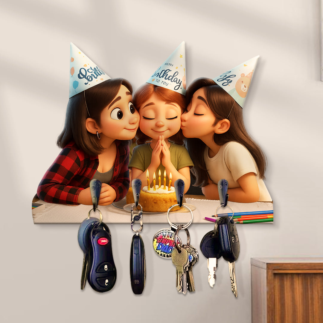 Portallaves estilo CARICATURA para Cumpleaños