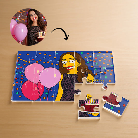 Puzzle estilo LOS SIMPSON para Cumpleaños