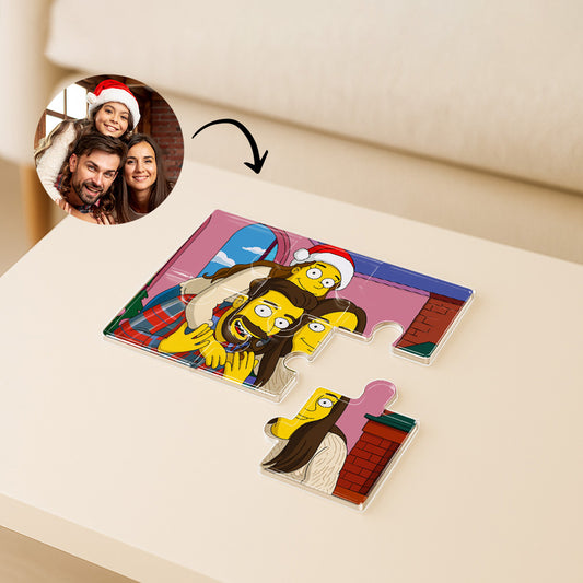 Puzzle estilo LOS SIMPSON para Navidad