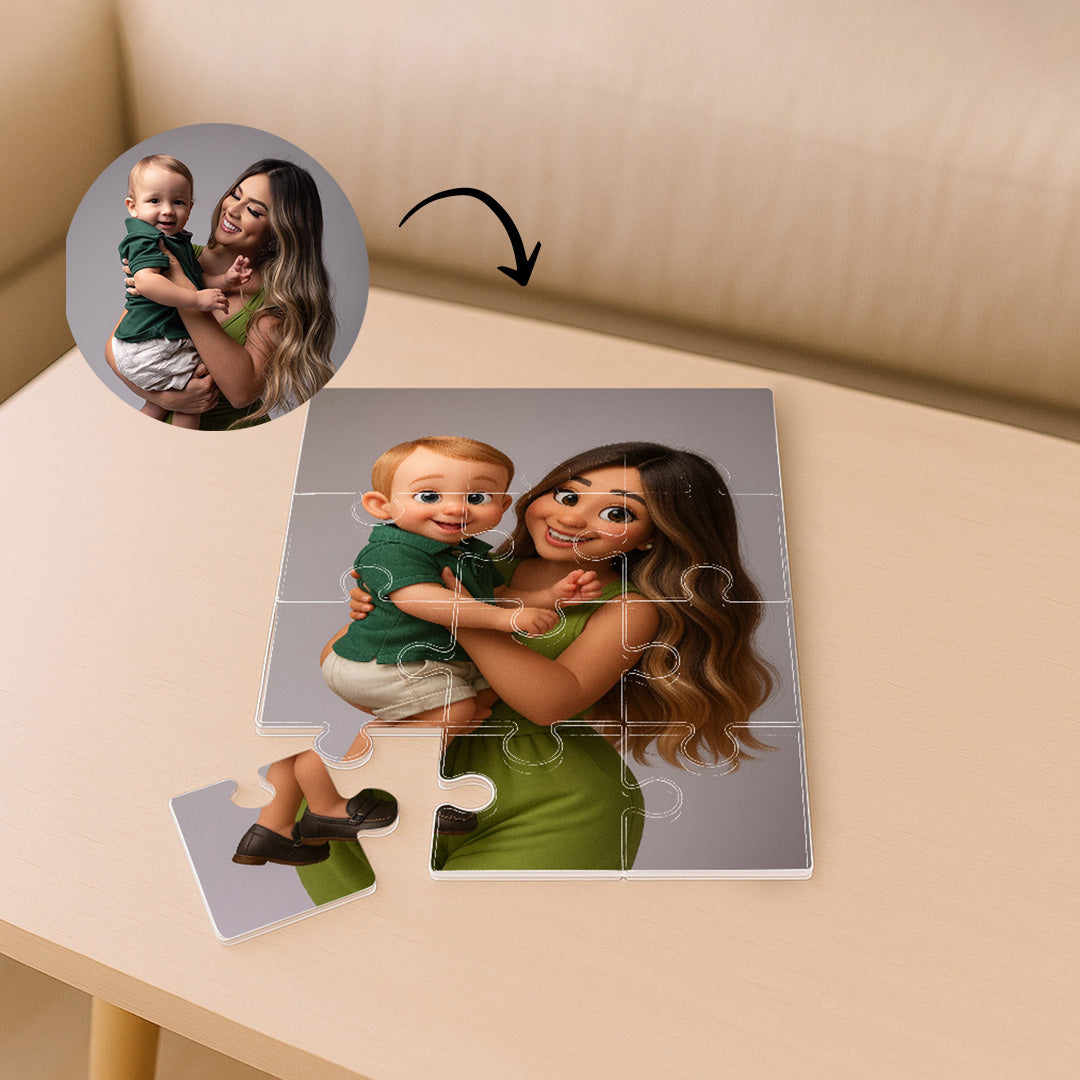 Puzzle estilo CARICATURA para Mamá