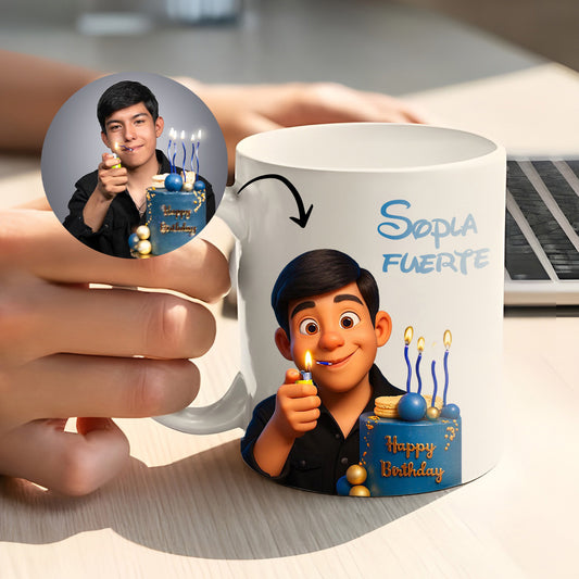 Taza estilo CARICATURA para Cumpleaños