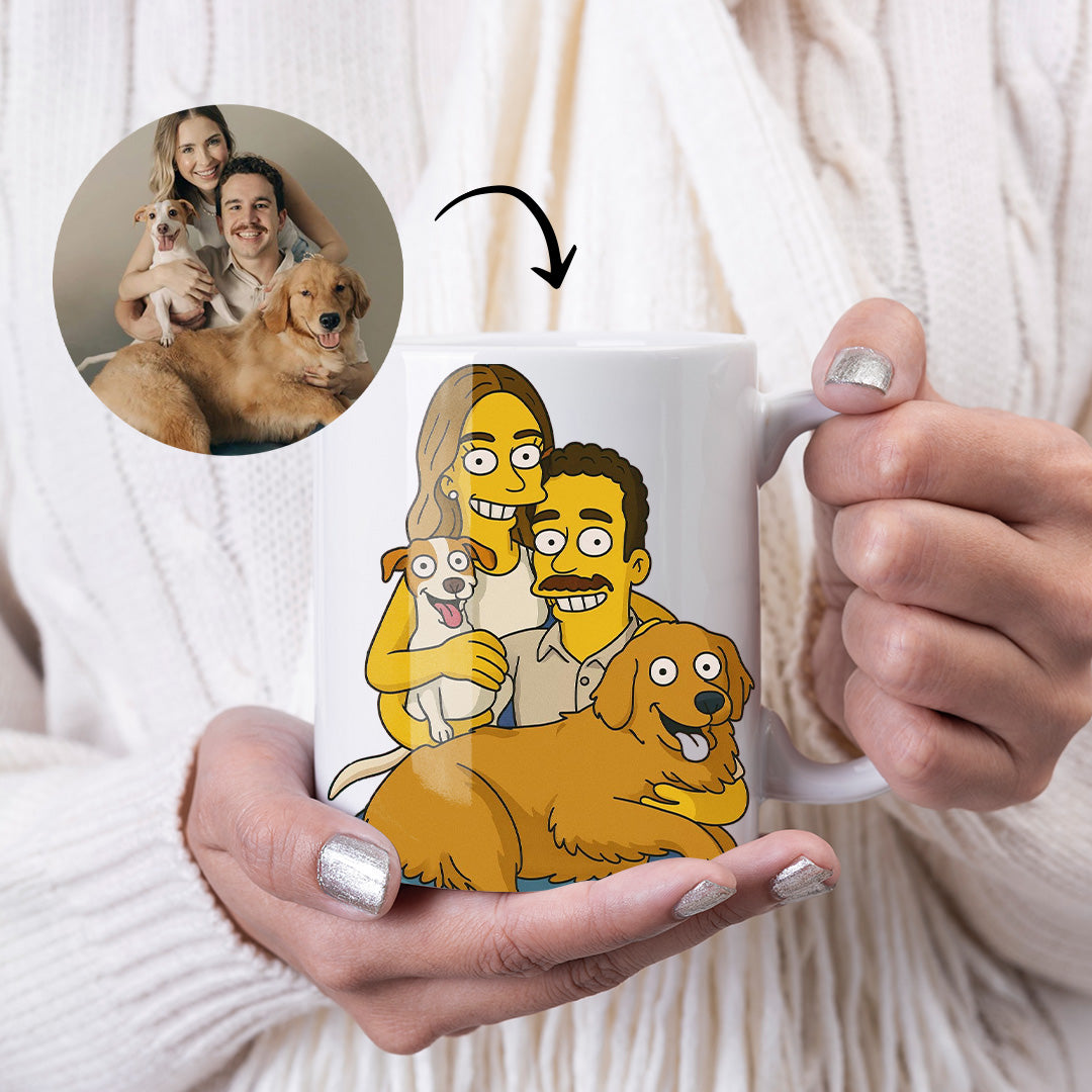Taza estilo LOS SIMPSON para Mascotas