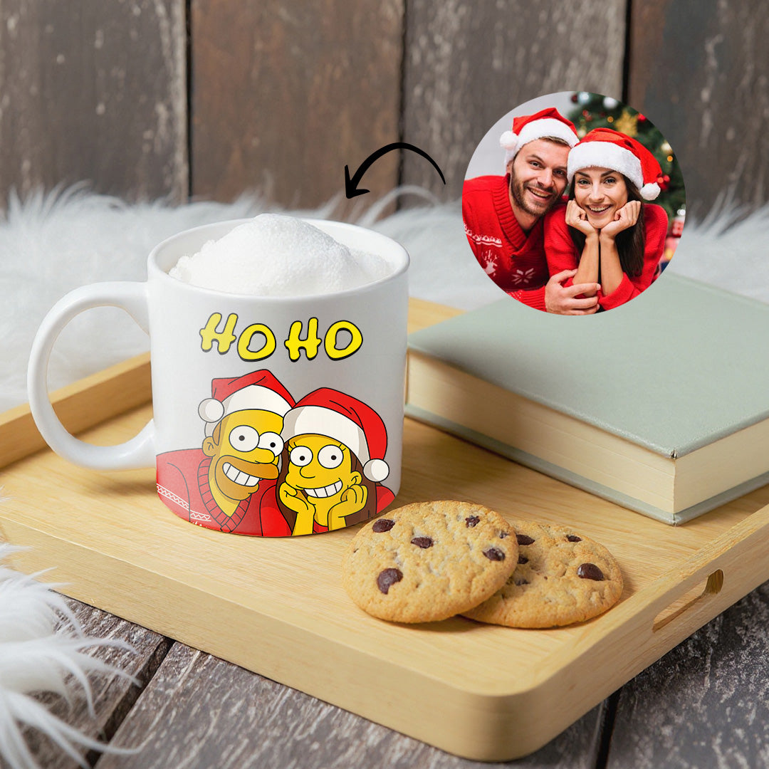 Taza estilo LOS SIMPSON para Navidad