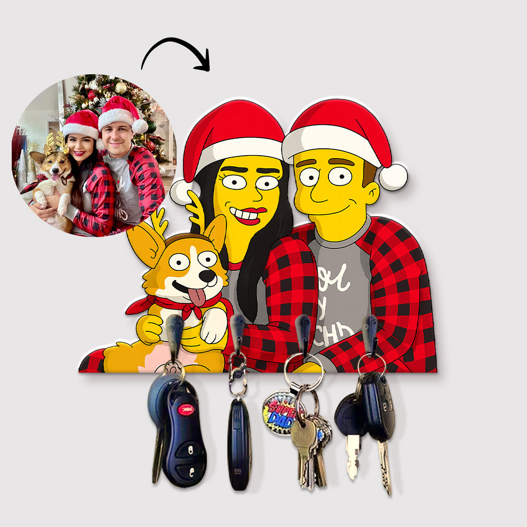 Portallaves estilo LOS SIMPSON para Navidad