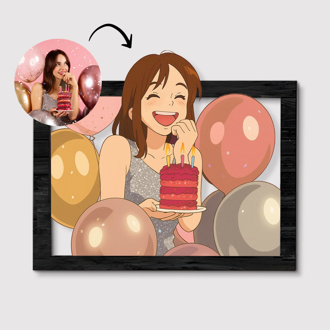 Cuadro dibujos animados GHIBLI para Cumpleaños