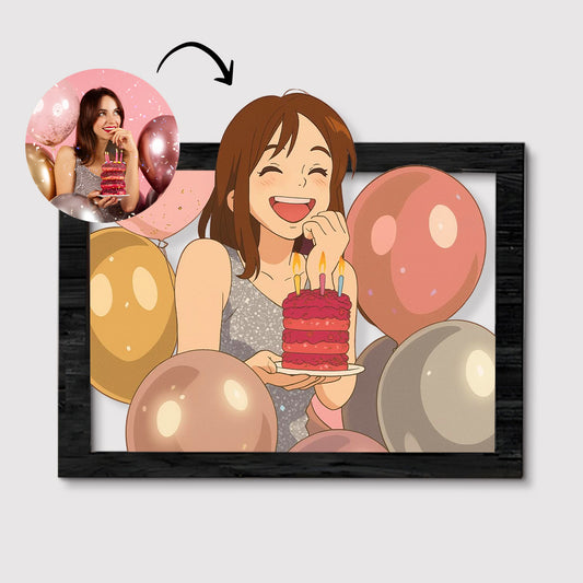 Cuadro dibujos animados GHIBLI para Cumpleaños