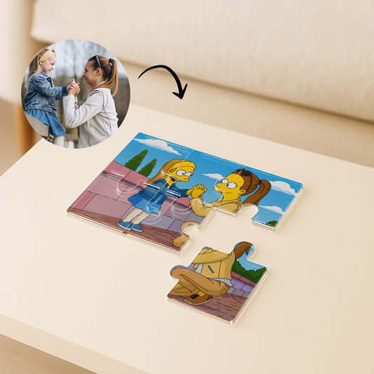 Puzzle estilo LOS SIMPSON para mamá