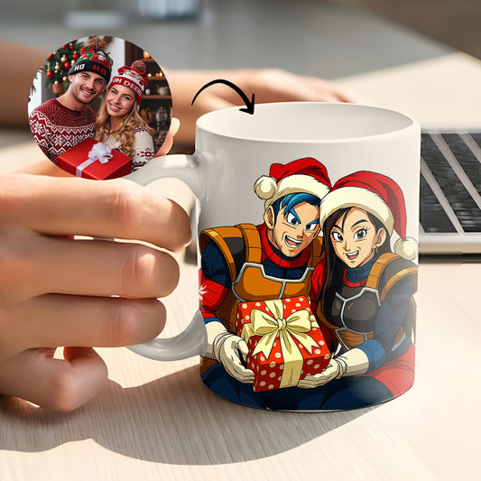 Taza estilo DRAGONBALL para Navidad