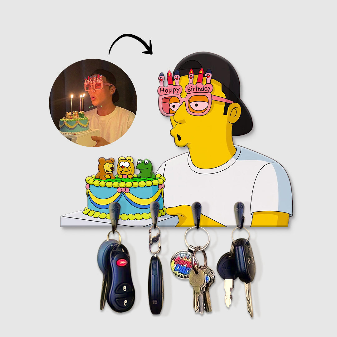 Portallaves estilo LOS SIMPSON para Cumpleaños