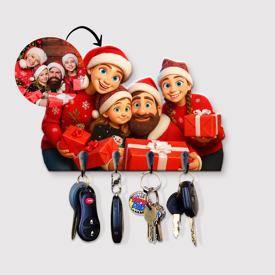 Portallaves estilo CARICATURA para Navidad