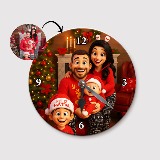 Reloj estilo CARICATURA para Navidad