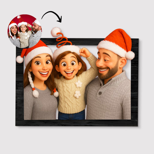 Cuadro dibujos animados CARICATURA para Navidad