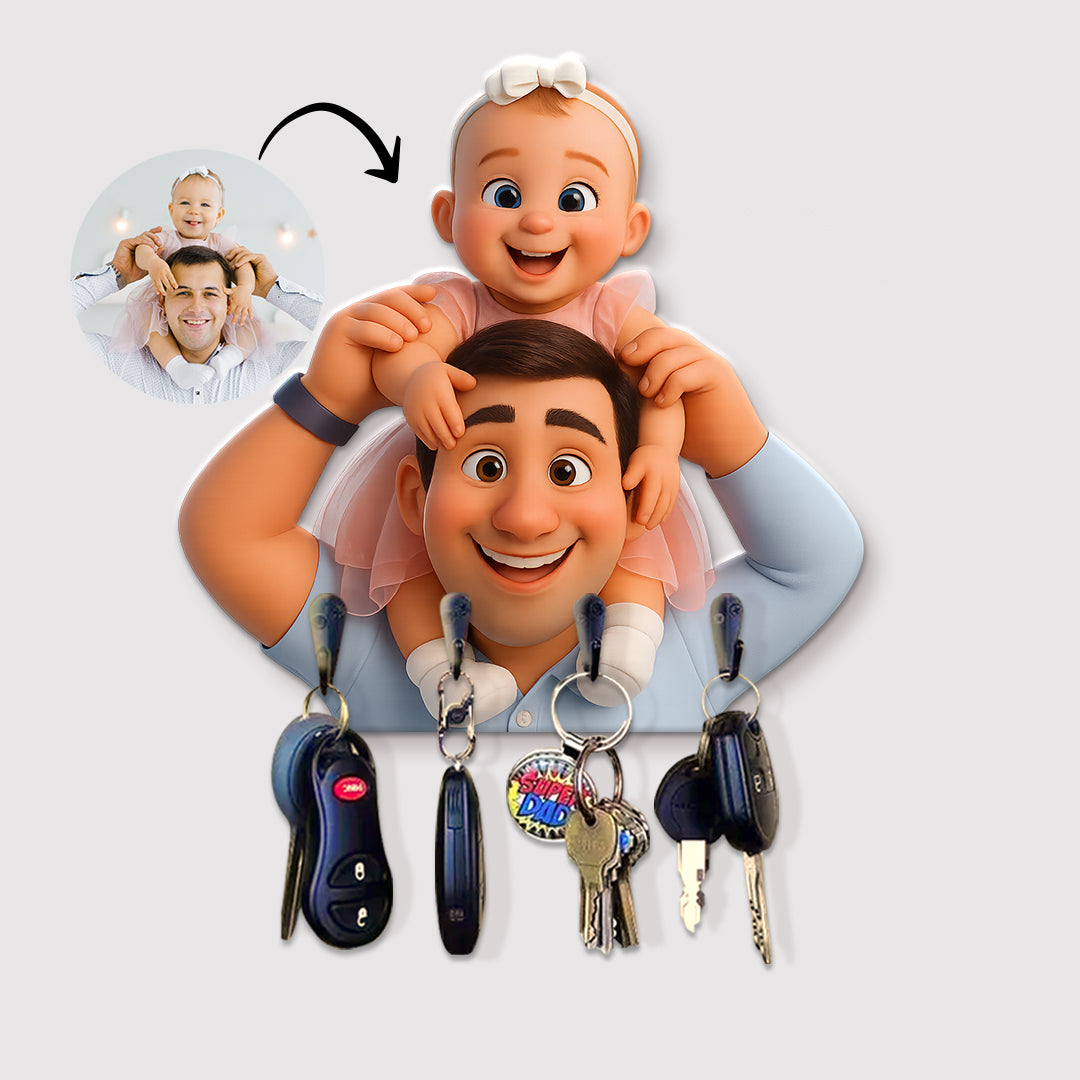 Portallaves estilo CARICATURA para Papá