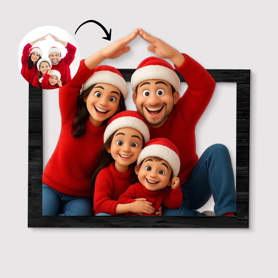 Cuadro dibujos animados CARICATURA para Navidad