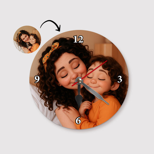 Reloj estilo CARICATURA para Mamá