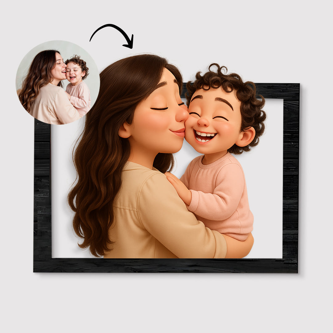 Cuadro dibujos animados CARICATURA para Mamá