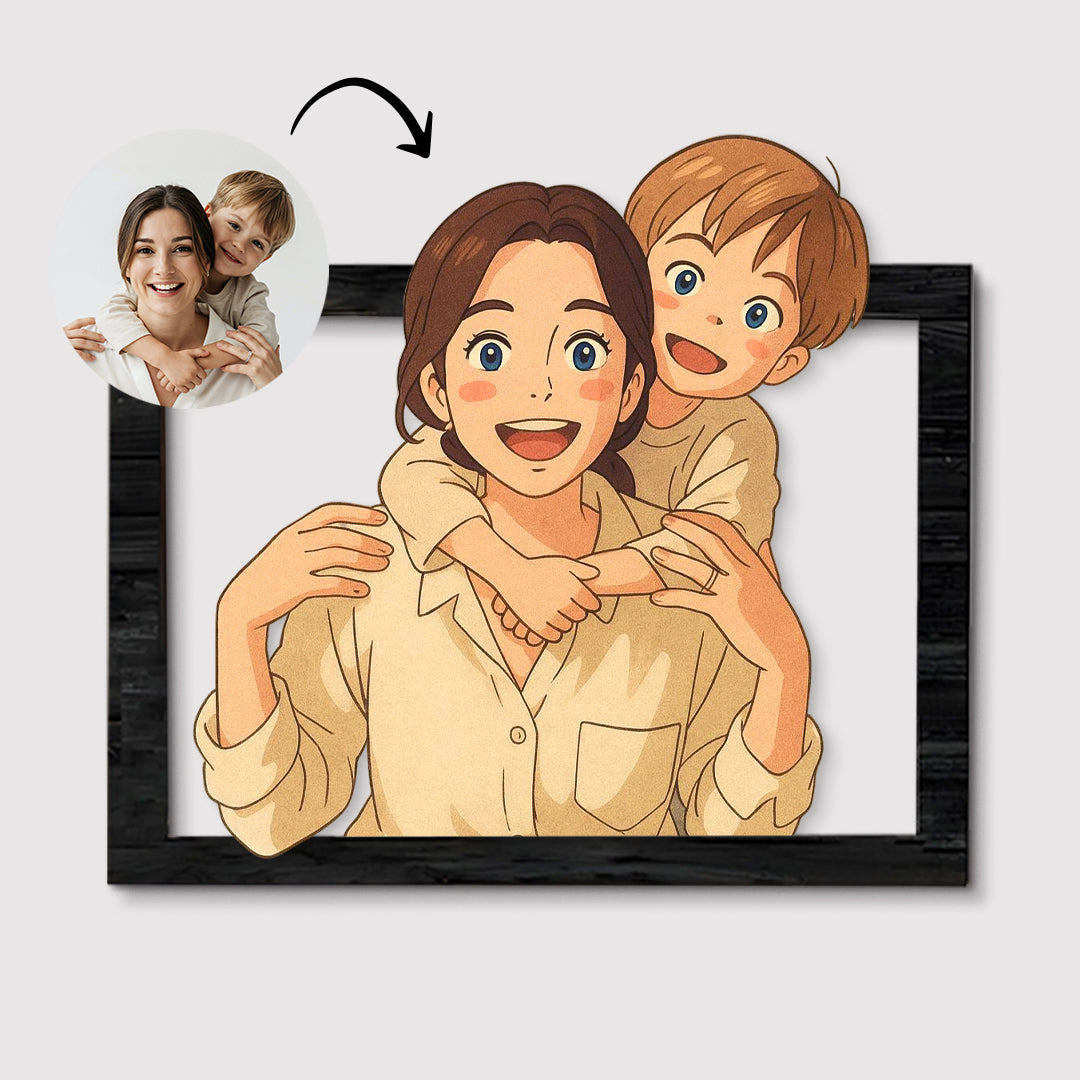 Cuadro dibujos animados GHIBLI para Mamá