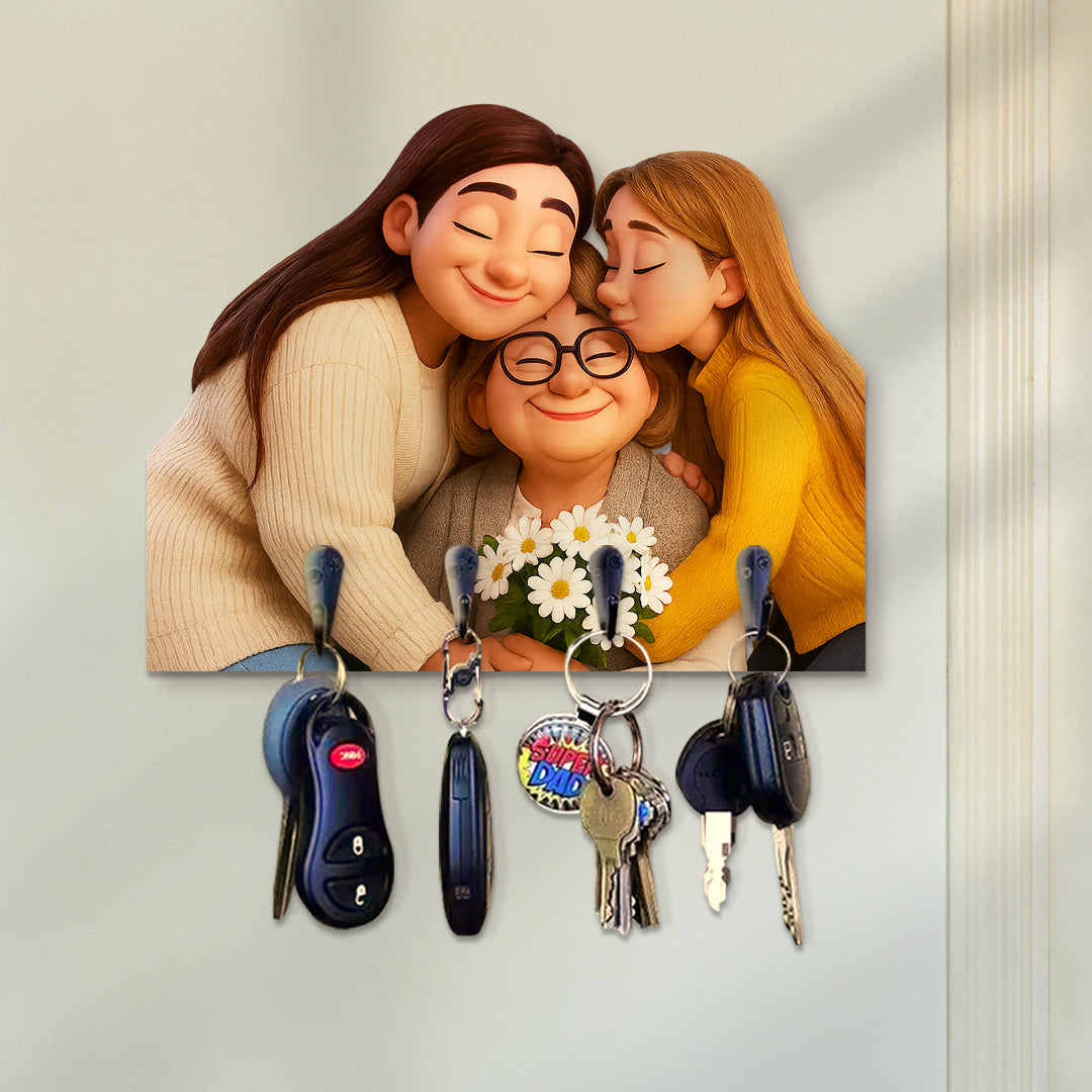 Portallaves estilo CARICATURA para Mamá