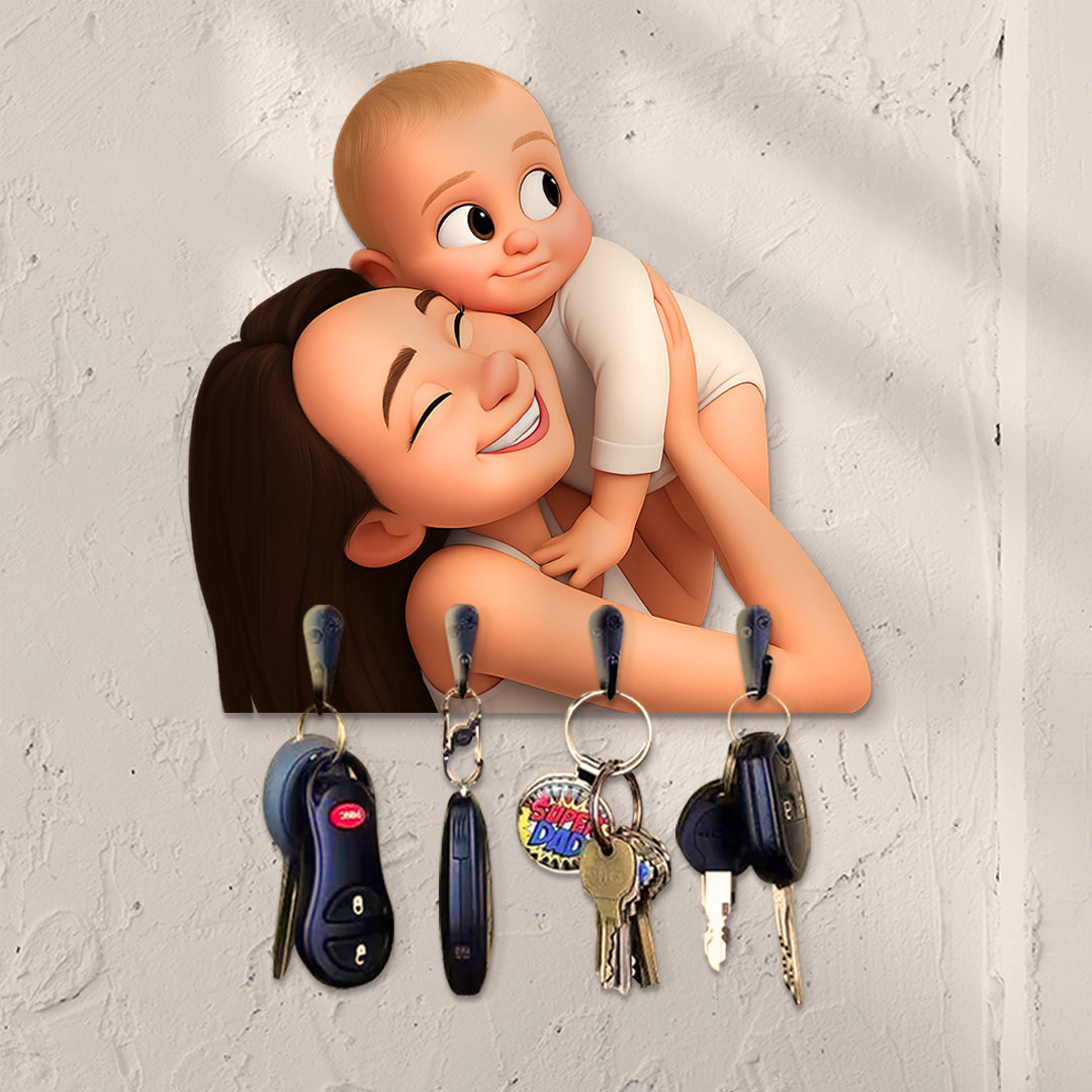 Portallaves estilo CARICATURA para Mamá