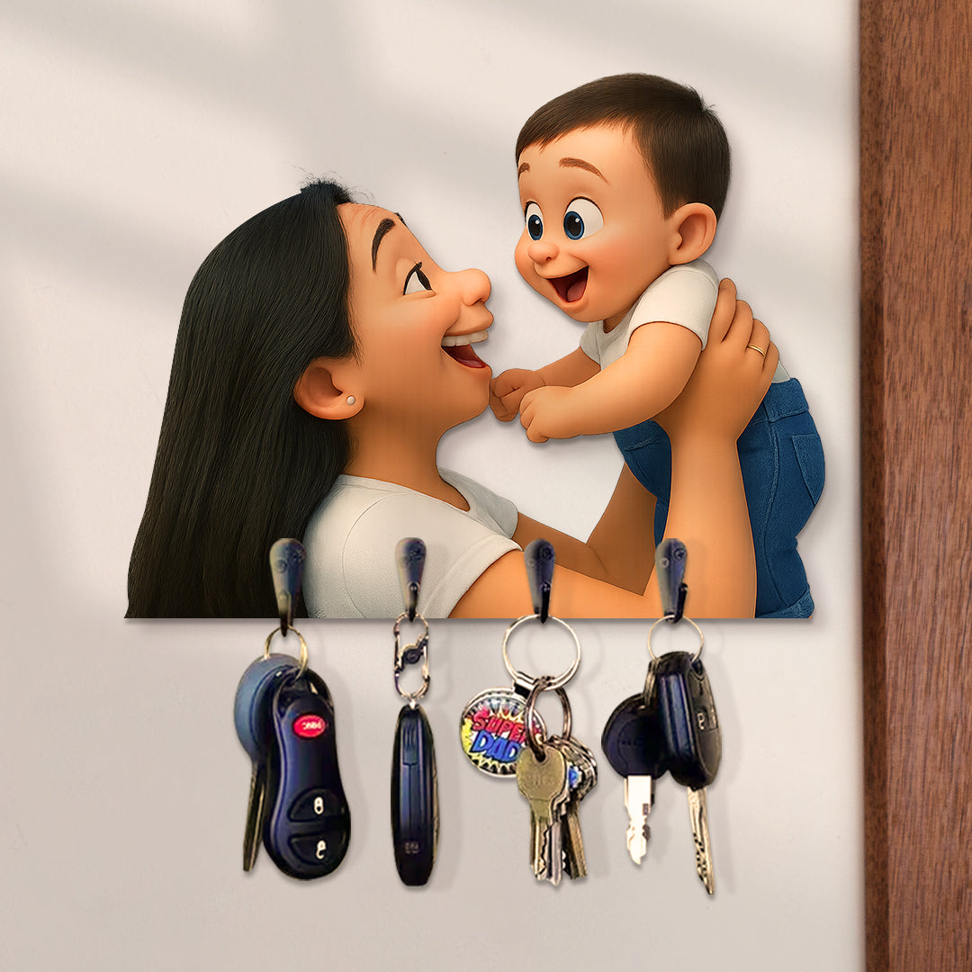 Portallaves estilo CARICATURA para Mamá